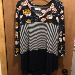 Multi print Womens long sleeve